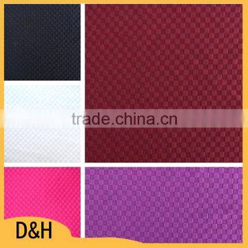 free sample plain color 10% spandex 90% polyester checker board weave tricot fabric in stock