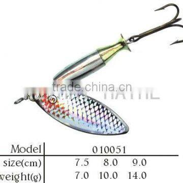 Spinner bait metal lure