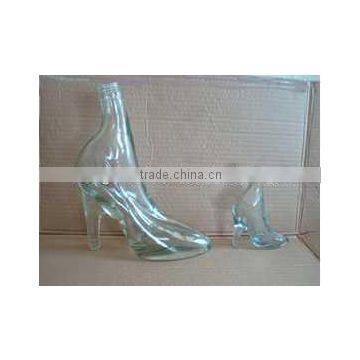 customized glass bottle with high-heeled shoes style