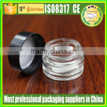 30g glass cosmetic packaging jar with silver lid