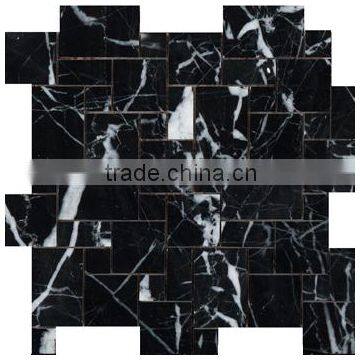 marble mosaic wall tiles, stone mosaic tiles, kitchen backsplash mosaics(PMBS160)