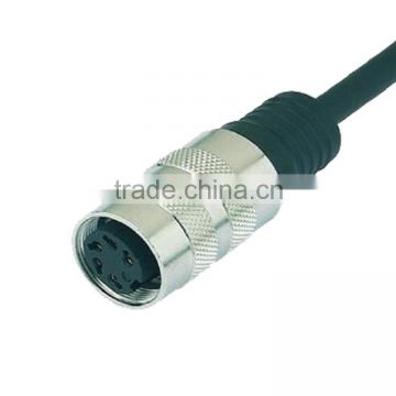 m16 molded connector 4 pole female connector cable