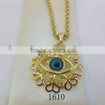 18k gold eye pendant evil eye necklace jewelry