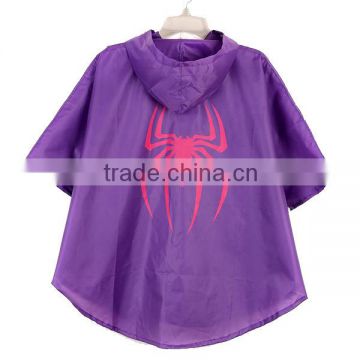 on sale custom rain coat for kids superhero design rain cape