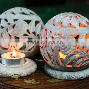 Soapstone Tea light holder , Candle lamp