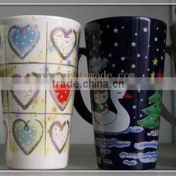 Fashionable amazing slant ceramic mug