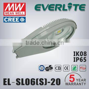 IP65 IK08 TUV-GS certificate 5 year warranty 20W mini led street light with excellent after-sale service