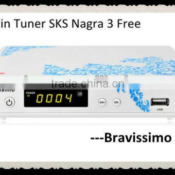 AZCLASS BRAVISSIMO XII Catch Amozonas Satellite W61.0 with Full HD 1080P + Multi CAS digital receiver