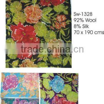 Printed Silk Wool Shawls