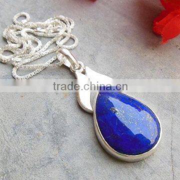 falak gems Blue pendant - Lapis lazuli pendant Bezel pendant