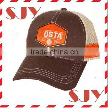 6 Panel custom embroidery mesh cheap sport hat cap