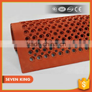 Qingdao 7king stock sales red oil resistant rubber safety mat