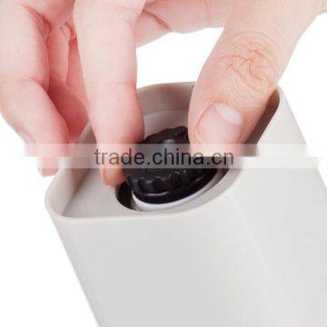 SINOGLASS 2pcs Ceramic Mechanism Square Round Design Glass Pepper Grinder Jar Set photo-2