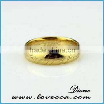 Dubai gold plating jewelry women and men stainless steel ring jewelry made in China