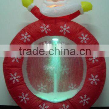 Inflatable Christmas ornament Santa with color lights and snow flakes