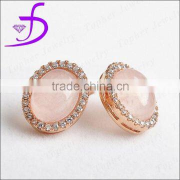 Wholesale 925 sterling silver gemstone stud earring