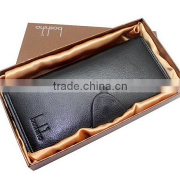 Unisex multi card holder long wallet soft leather with clasp button