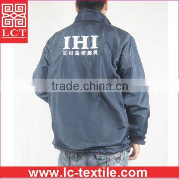 China Clothing Manufacturer Wholesale Windproof 190T Polyester Mechanic us Navy Work Jacket With Your Own Brand Print(LCTU0066) photo-2