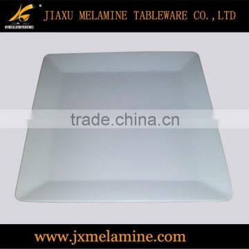 11" white square melamine plate