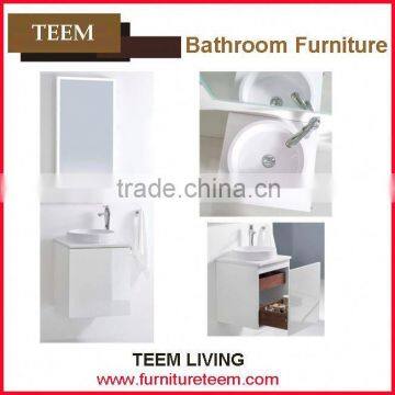 2016 new design europe style multi layer solid wood sanitary furniture bathroom cabinet stainless steel