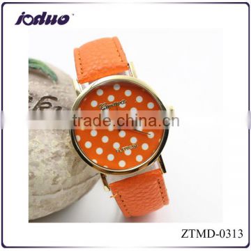 Wholesale New Candy Color Dot Design Leather Sport Watches