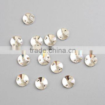 Round shape sew on rhinestones gemstone bead