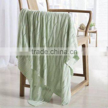 High Quality Super Soft Bamboo Fiber Knitted Blanket / Throw Blanket photo-4