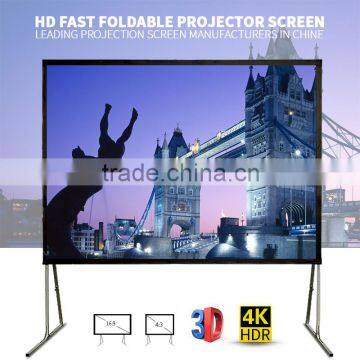 200 "-300" Fast foldable projector screen 3D 4K Projection screen fabric for Outdoor