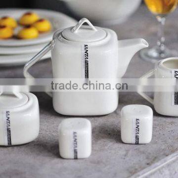 Hotel used 840 ML fine porcelain tea pot with round cover