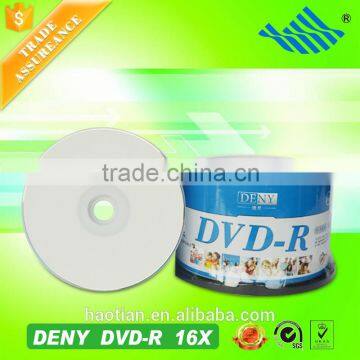 100% raw material free samples printable dvd-r