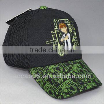 fancy green children pattern baseball cap