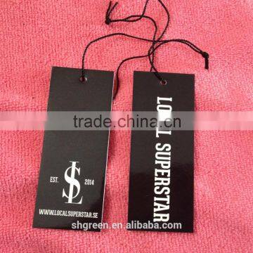 1mm thickness light UV white logo paper hangtag