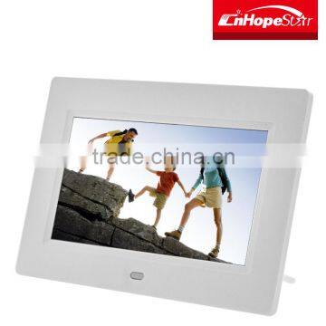 Battery supported 7" inch digital photo frame with low price