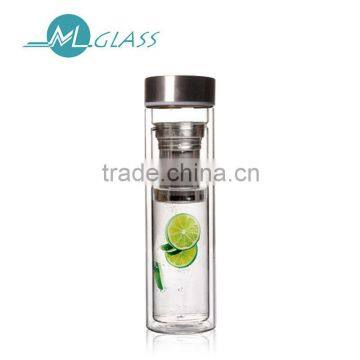 Wholesale 400ml empty bottles with tea strainer N6487