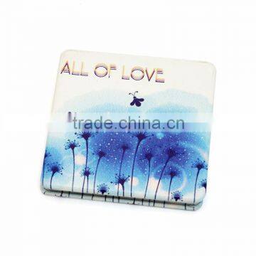 Elegant round compact mirror/pocket mirror/cosmetic mirror with rhinestone