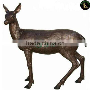 Bronze or brass deer statue for garden sculpture