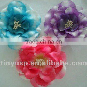 Our new design silk flower flower brooch