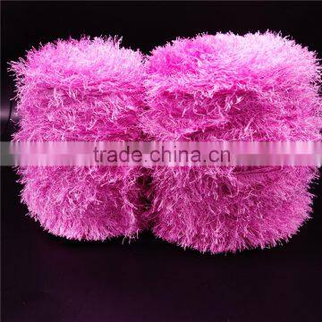 100% polyester feather yarn , with heat setting polyester feather yarn feather