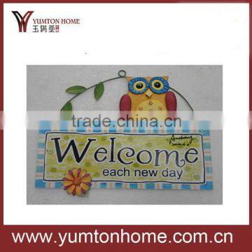 Metal Wall Art with "Welcome" word for Decorations