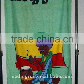 Reggae printed beach towels