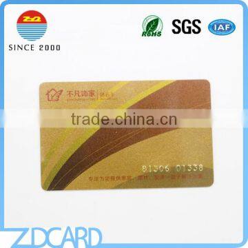 Good Quality Plastic CR80 Gold Membership Card