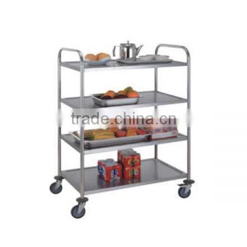 Professional Hotel stainless steel 4 layer Breakfast carts