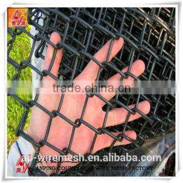 6 feet high mesh size 60x60mm PVC coated chain link fence for sport field