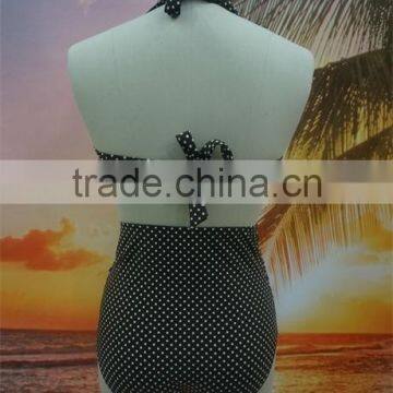 New Arrival Dot Print Fashion Retro High Waist Bikini photo-4