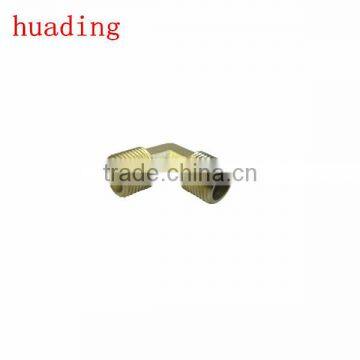 L-type connector male thread , forged brass connector , NPT BSP thread .