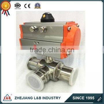 Sanitary Three Ways Ball Valve(Electric and pneumatic)