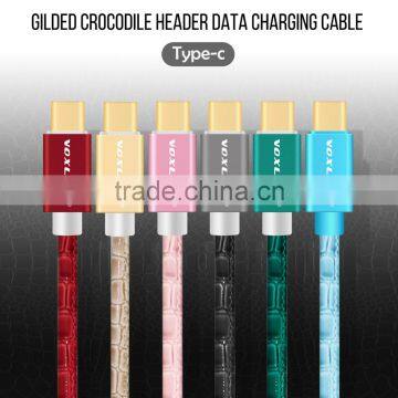 Voxlink 5v 1a High Quality Gold Plated Fast Charging 1m Crocodile USB 2.0 Charger Cable (type-c/micro Usb/for Ios Type) photo-3