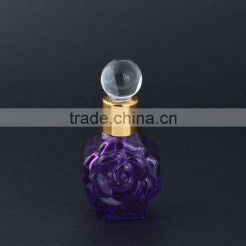 Various Colors Glass Bottles for Essential Oil Empty Flower Shaped Glass Perfume Bottle With Glass Stopper photo-4