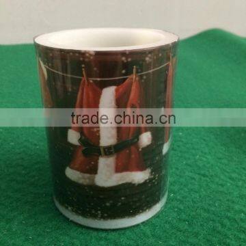 Flameless Led Candles Christmas Printing Led Pillar Real Wax Candles Christmas Led Candles photo-5