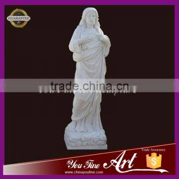 Hand Made White Marble Jesus Statue photo-2